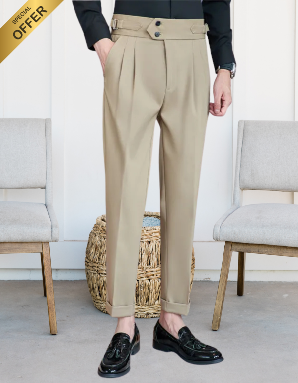 Acorn High-Waisted Business Double Pleated Gurkha Pant